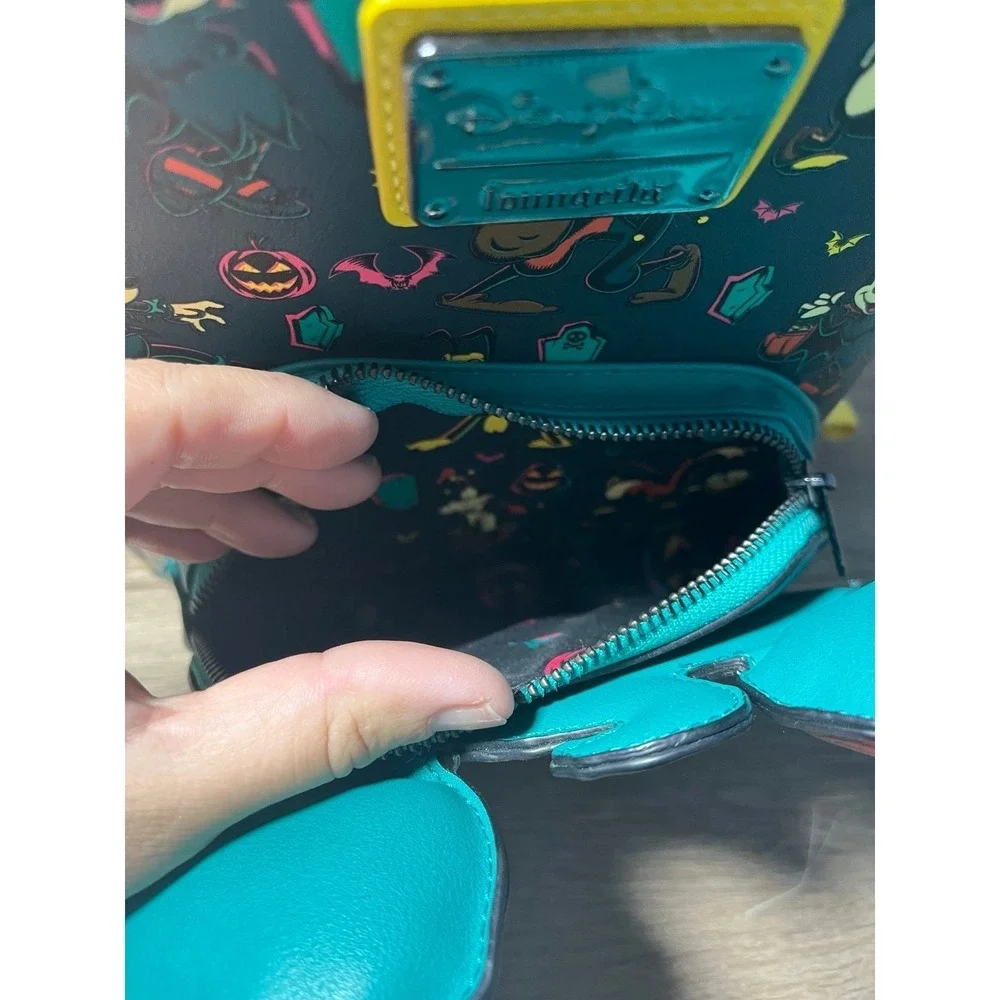 Disney Parks Halloween 2023 Mickey Pumpkin Glows in the Dark Loungefly Backpack